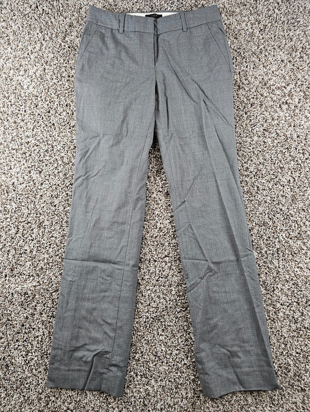 Vintage Y2K J Crew Womens Sz 2 Bi Stretch Bootcut Dress Pants Gray